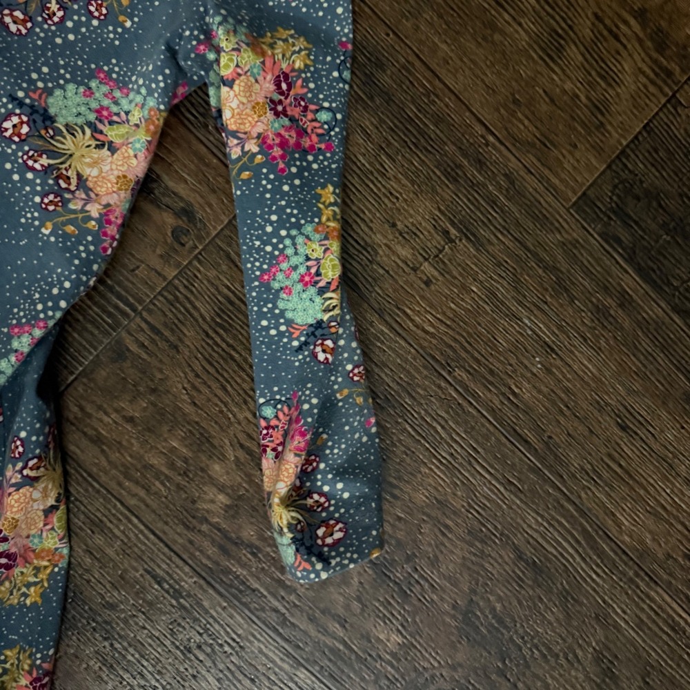 Ric Rac and Ruffles Girls‎ 4T Blue Floral Long Sleeve Dress, Cute Casual Outfit - Picture 4 of 6
